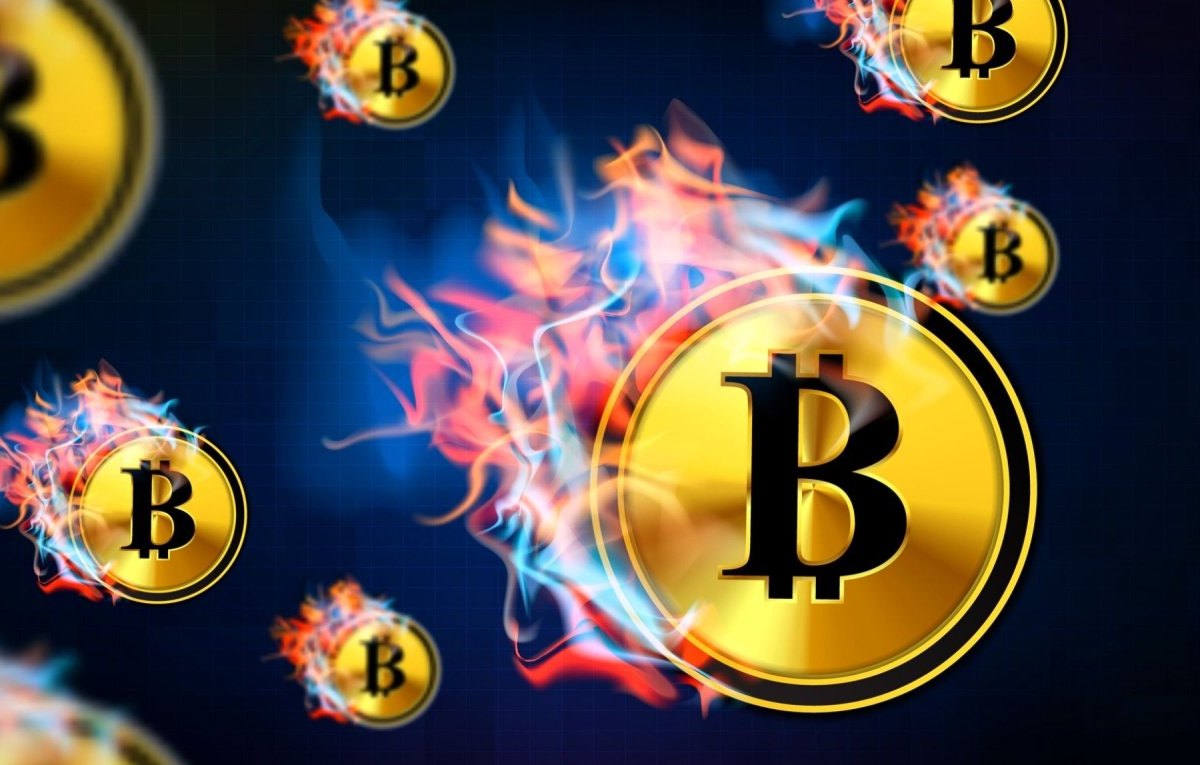 Brennende Bitcoin