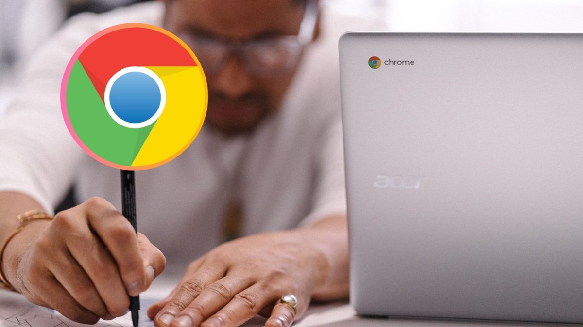Chromebook und das Google Chrome Logo