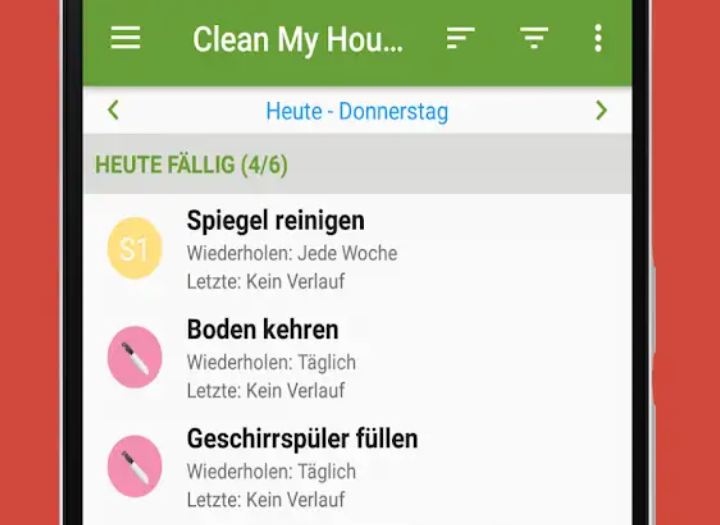 CleanMyHouse ist ein einfaches Tool für Putzpläne.