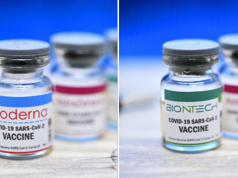 Corona-Impfstoffe von Moderna und BioNTech.