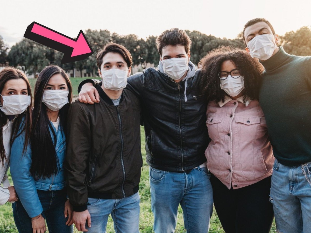 Menschen mit Maske
