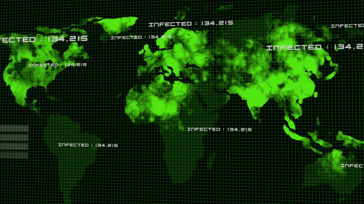 Weltkarte mit Infektionszahlen