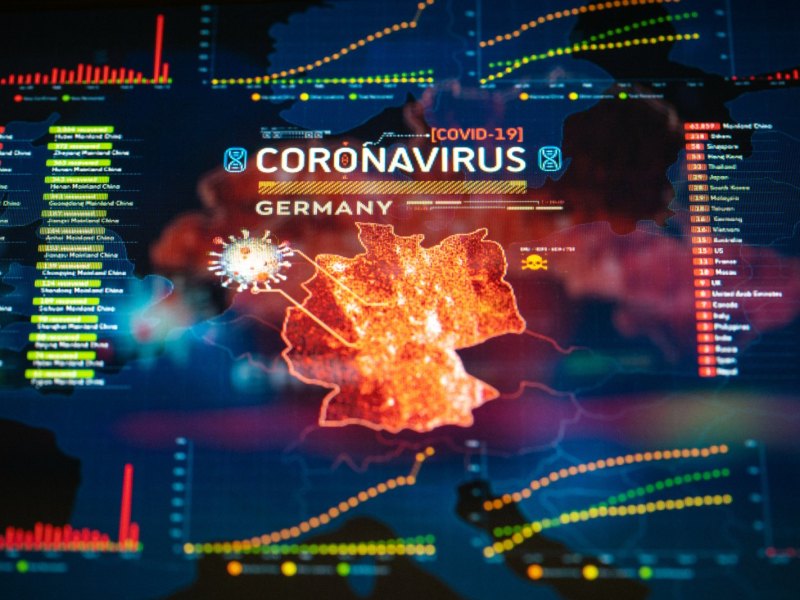 Karte zur Verbreitung des Coronavirus in Deutschland