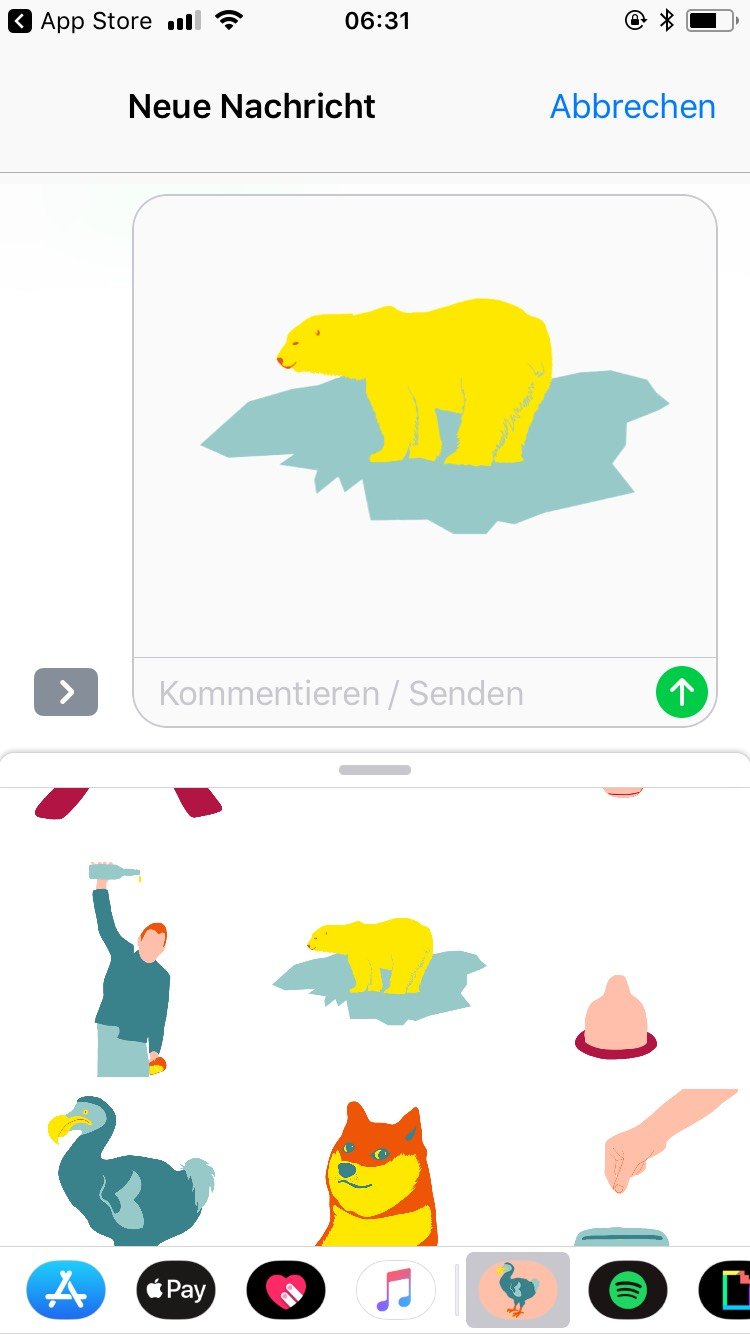 Die App "Declined Emojis: part 1" wendet sich den im Unicode nicht enthaltenen Emojis zu.