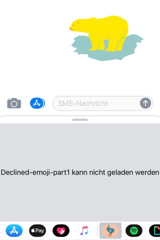 Die App "Declined Emojis: part 1" wendet sich den im Unicode nicht enthaltenen Emojis zu.