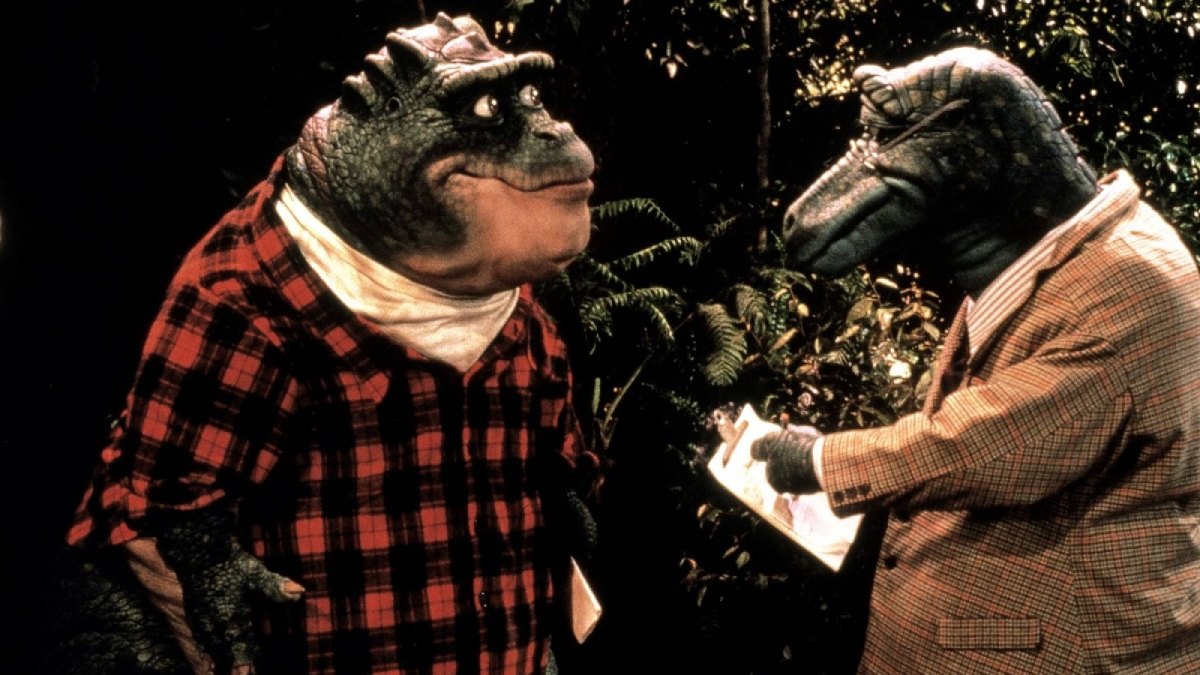 Szenenbild von Die Dinos mit Vater Sinclair.