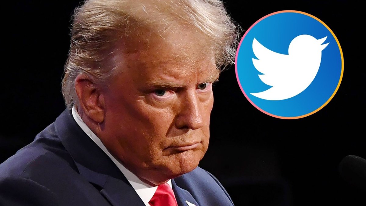 Donald Trump und das Twitter-Logo