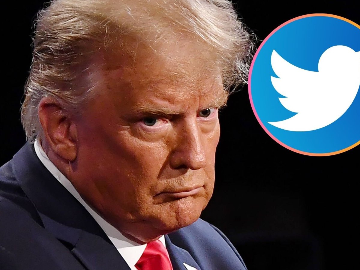 Donald Trump und das Twitter-Logo