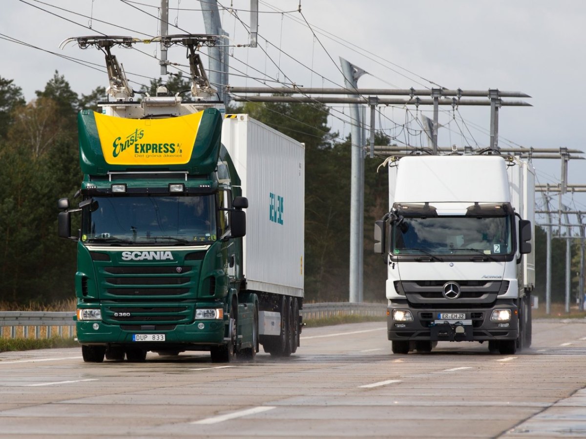 Nachhaltiger Gütertransport durch Halbierung des Energieverbrauchs ist das Ziel des E-Highways.