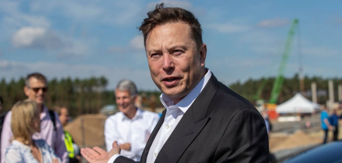 Elon Musk in Grünheide bei Berlin