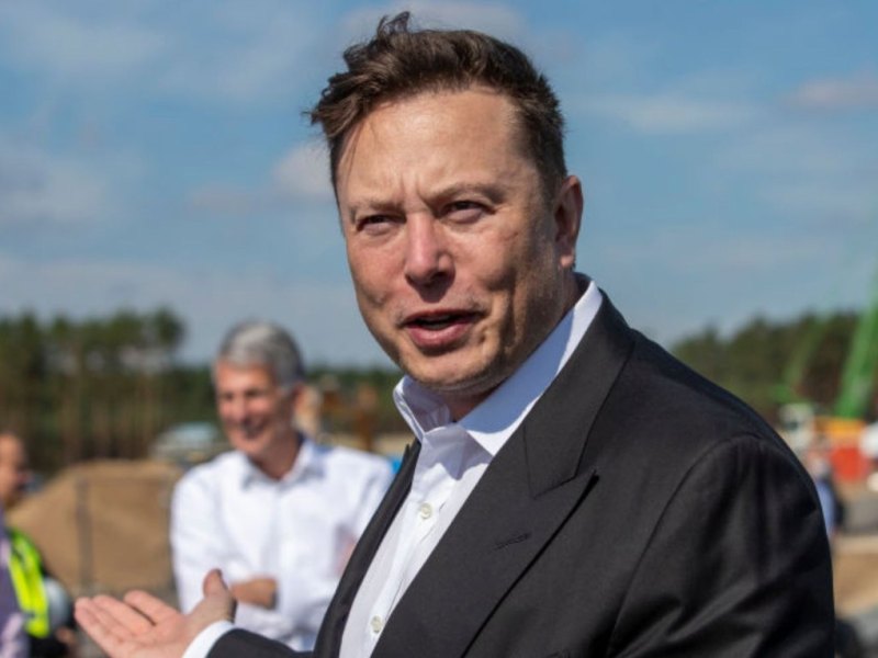 Elon Musk in Grünheide bei Berlin