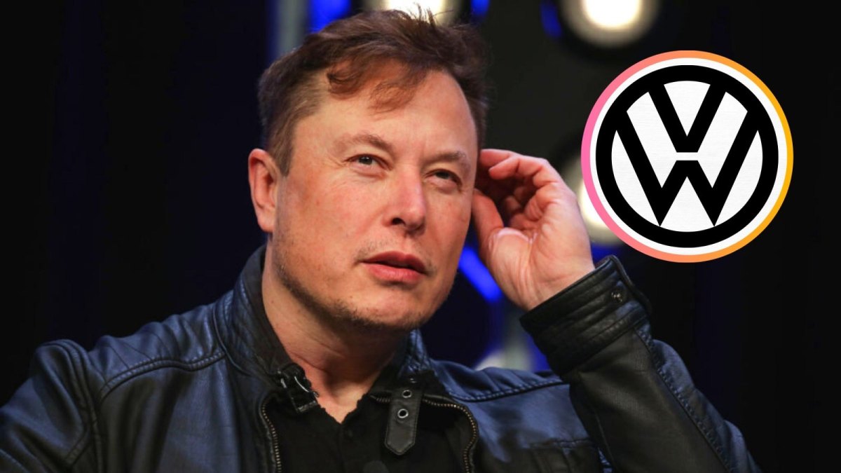 Elon Musk und das VW-Logo