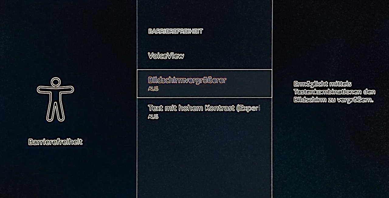 In den Einstellungen für die Barrierefreiheit müsst ihr den Bildschirmvergrößerer ausstellen.