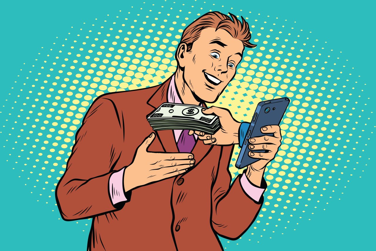 Lass das Geld zu dir kommen – per App. Lass das Geld zu dir kommen – per App.