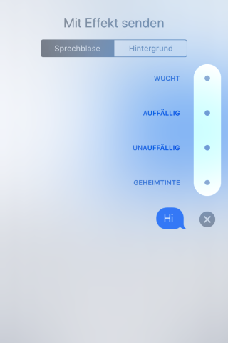 Animiere deine Nachrichten mit Bildschirmeffekten in iMessage.