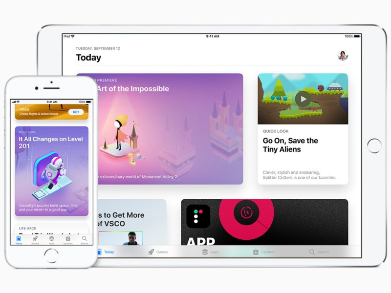 Auch der App-Store bekommt ein komplett neues Design spendiert und sieht nun aufgeräumter aus.