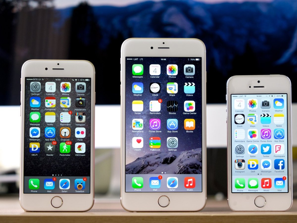 Drei verschiedene iPhone-Generationen