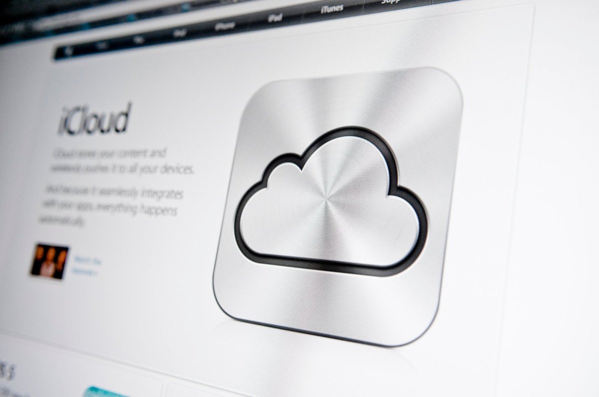 Altes iCloud-Symbol auf einem Bildschirm