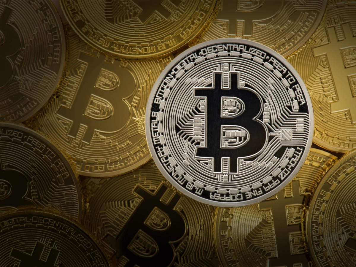 Bitcoin-Münzen.