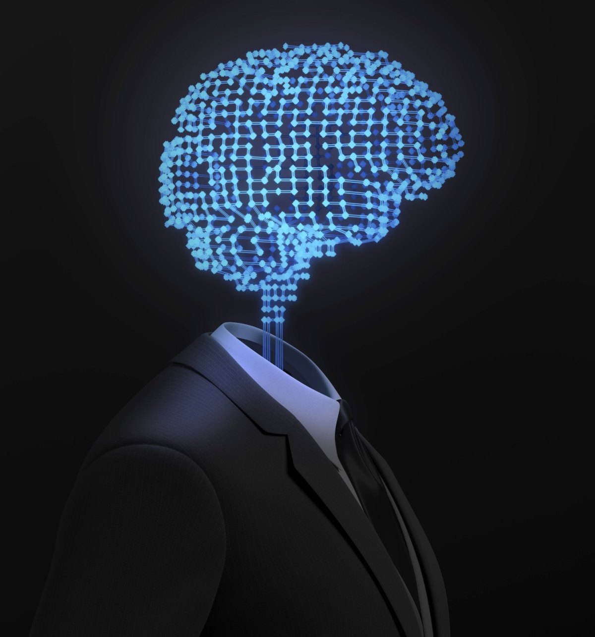 Eine Computeranimation des menschlichen Gehirns.