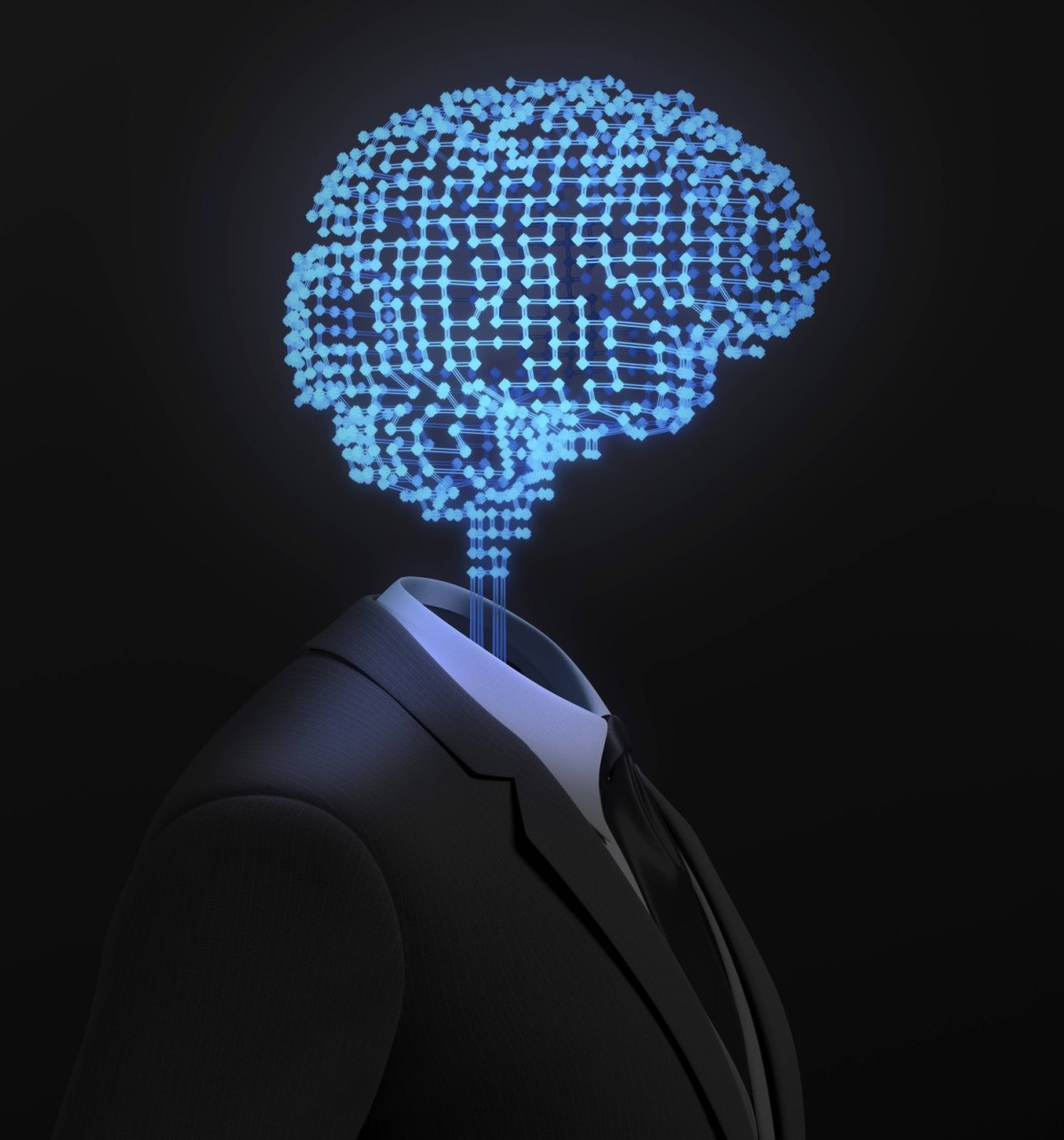 Eine Computeranimation des menschlichen Gehirns.