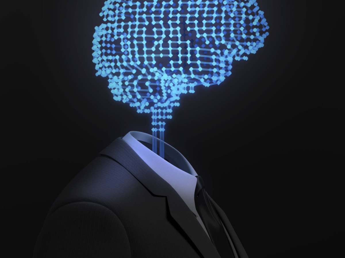 Eine Computeranimation des menschlichen Gehirns.
