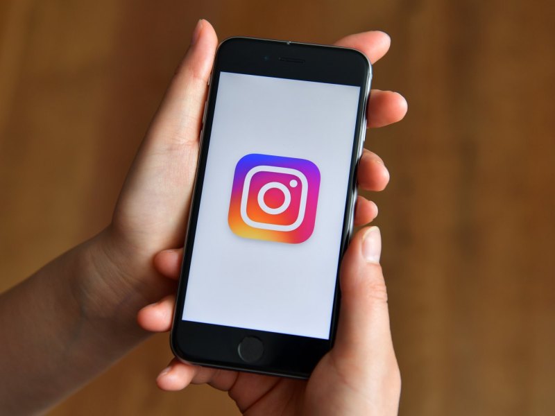 INstagram-Logo auf Smartphone