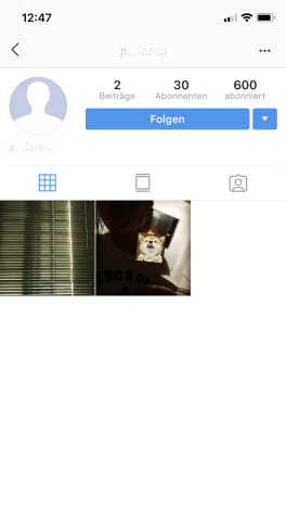So könnte ein Fake-Account auf Instagram aussehen.
