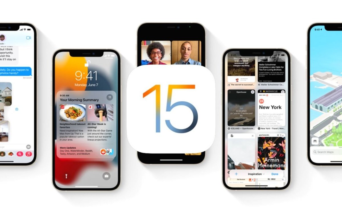 Verschiedene iPhones mit iOS 15