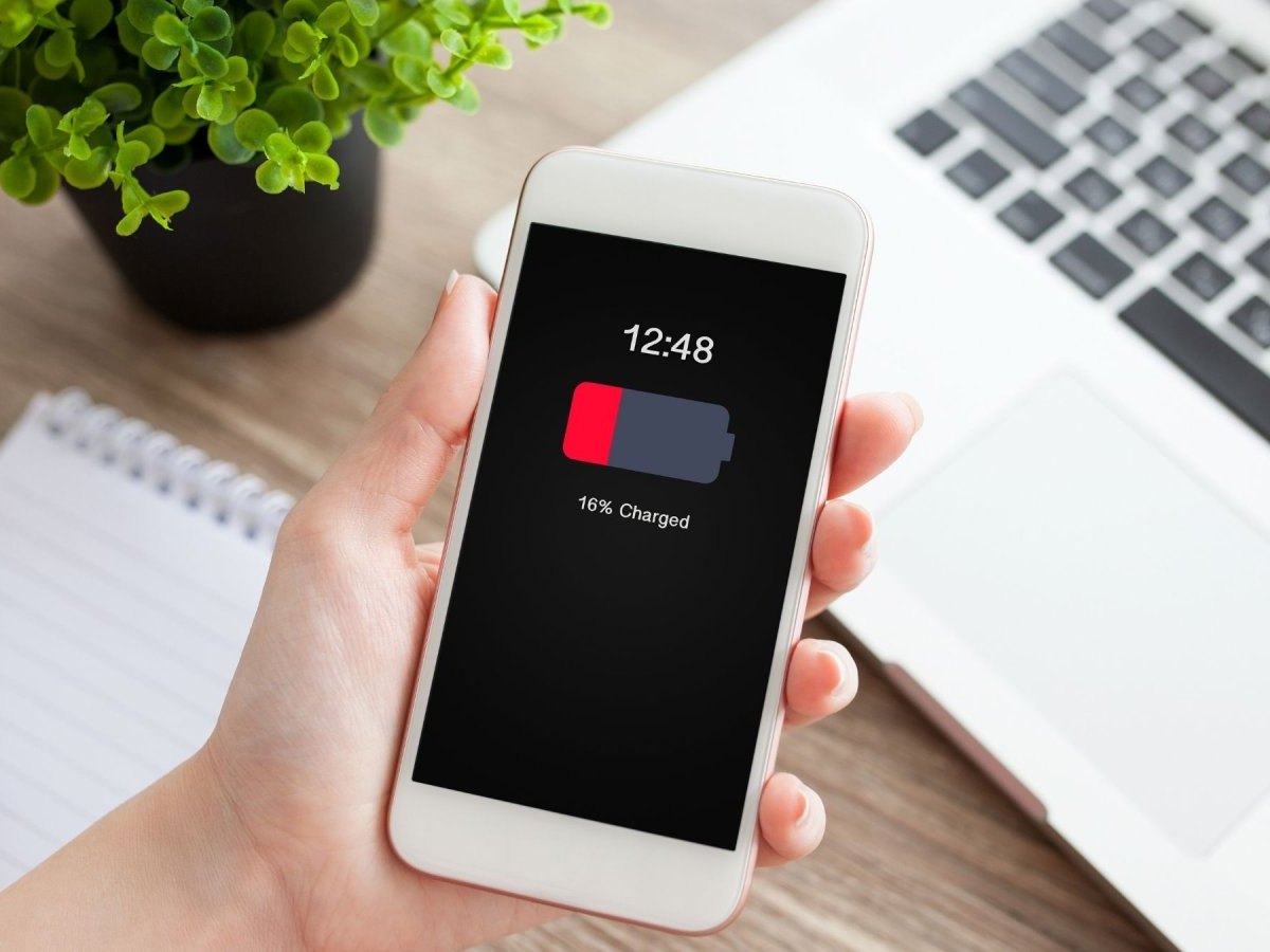 Iphone mit fast leerem Akku