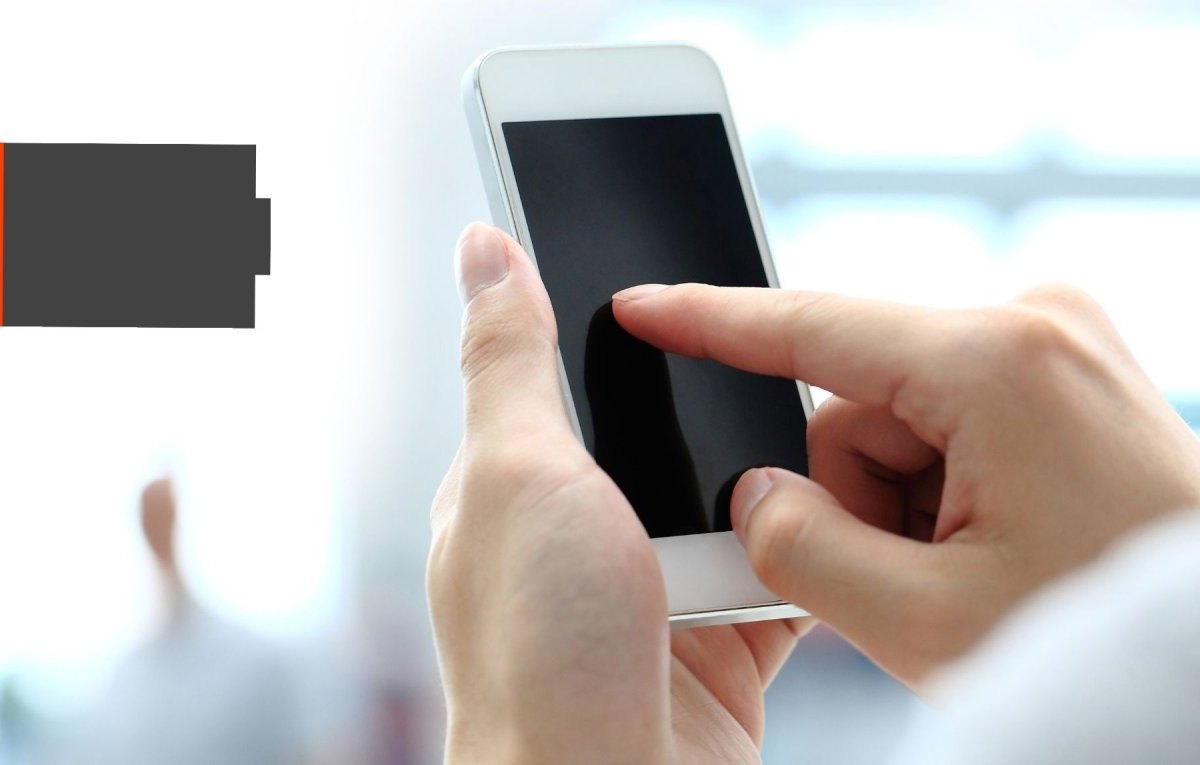 iPhone mit leerem Akku