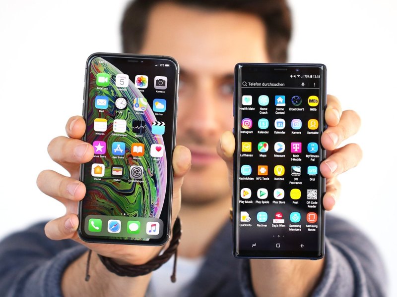 Apple iPhone Xs Maxund Samsung Galaxy Note 9