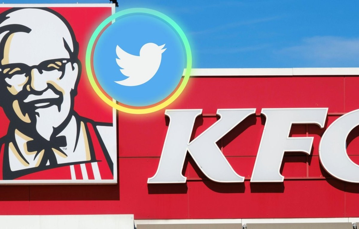 KFC-Logo und das Twitter-Logo.