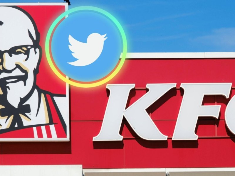 KFC-Logo und das Twitter-Logo.