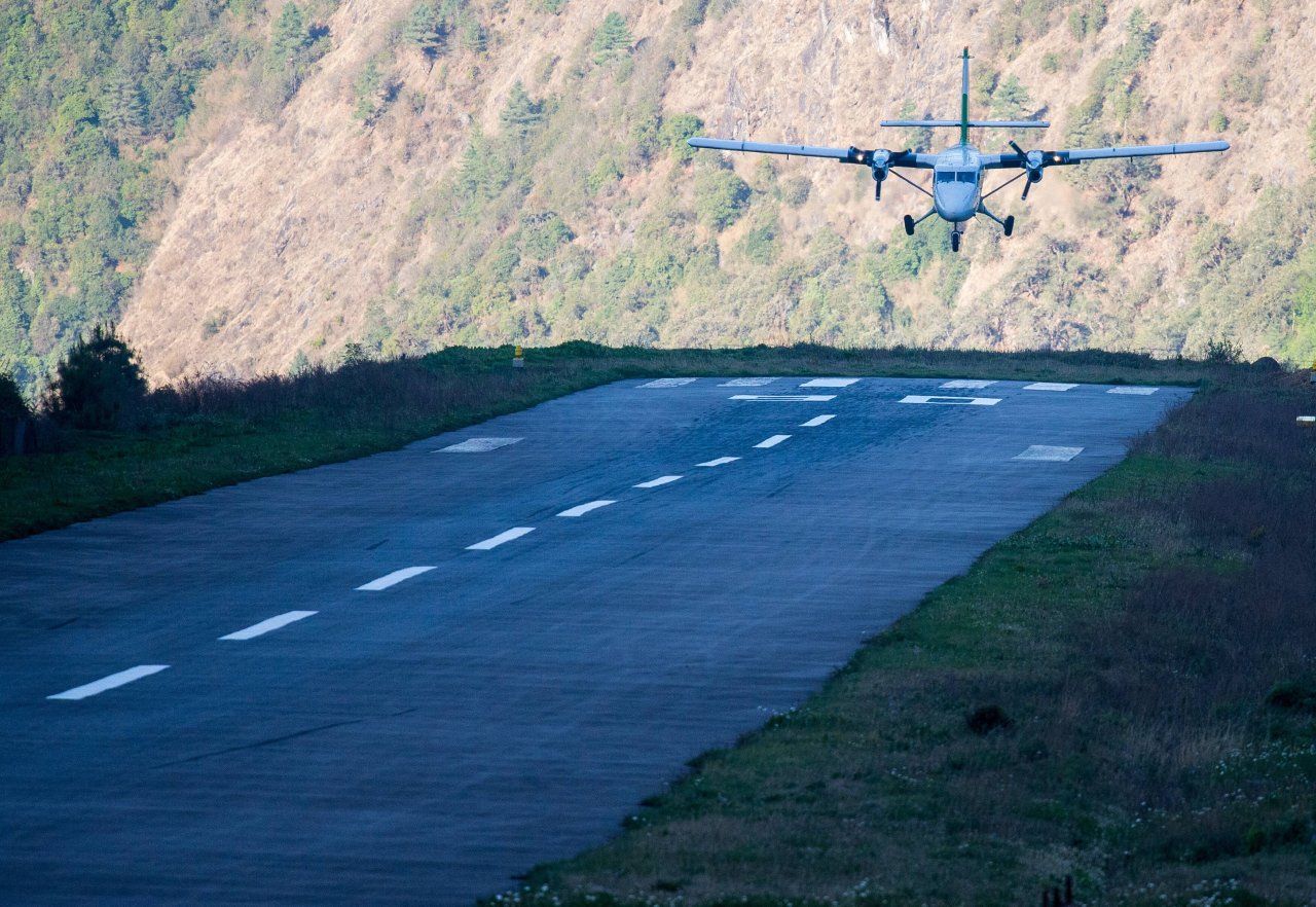 Landeanflug: Der schwierigste Teil des Lukla Airport.