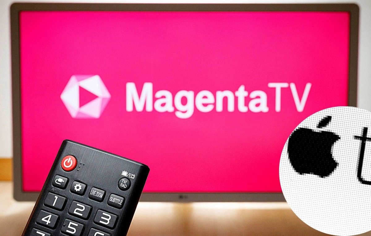 MagentaTV- und AppleTV-Logo.