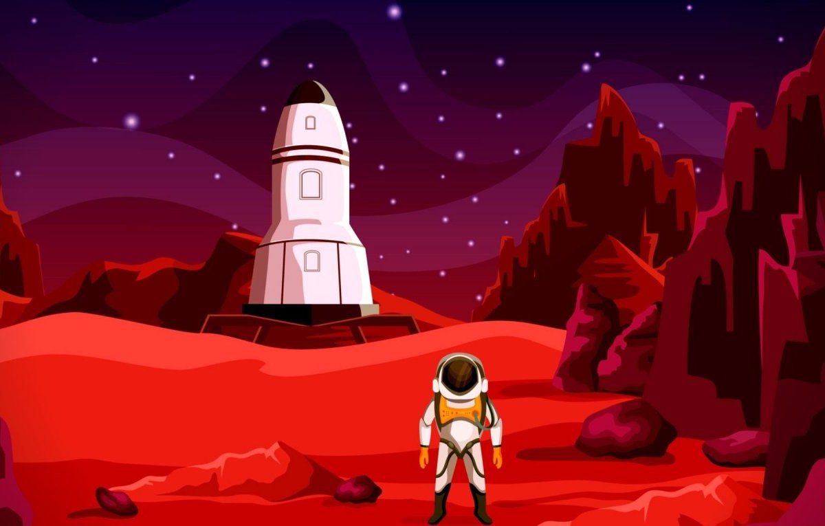 Mars-Landung (Illustration)