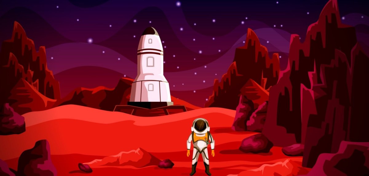 Mars-Landung (Illustration)