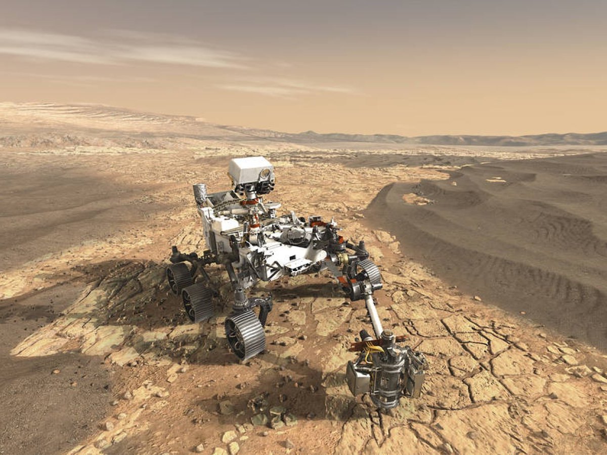 Mars-Rover sammelt Steine