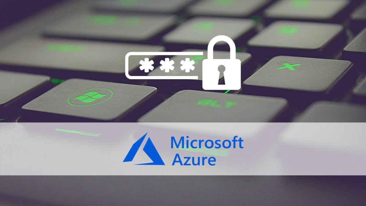 Microsoft Azure-Logo und eine Tastatur