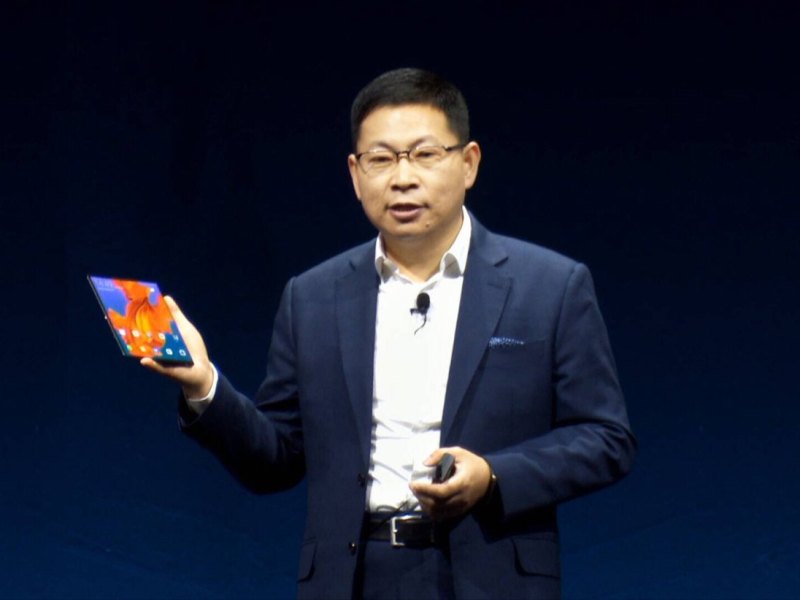 Richard Yu bei der Präsentation des Huawei "Mate X" auf dem Mobile World Congress 2019.