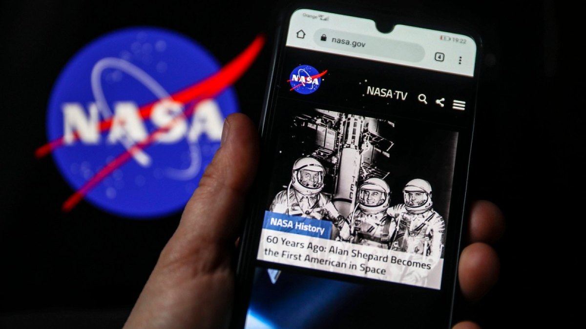 NASA TV auf dem Handy.