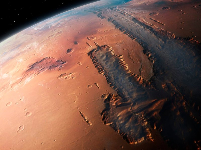 Illustration der Mars-Oberfläche.