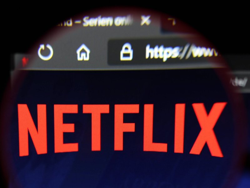 Netflix Seite auf PC Monitor