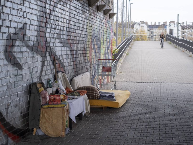 Quartier eines Obdachlosen