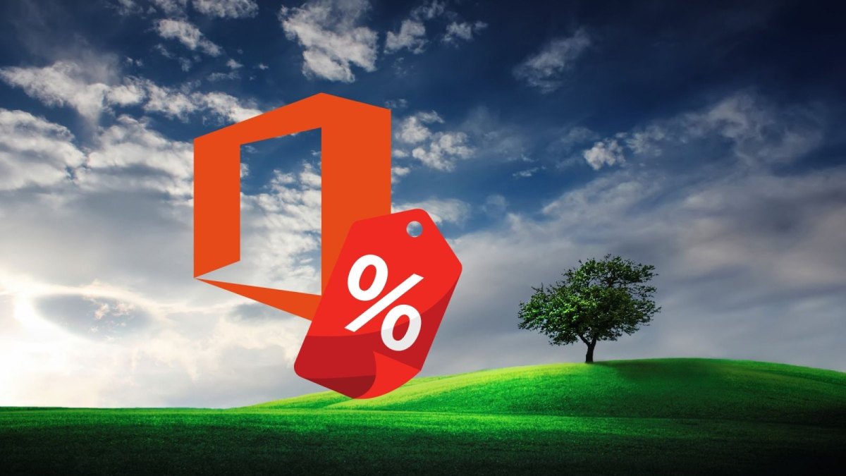 Office 365 Logo und Windows Hintergrund
