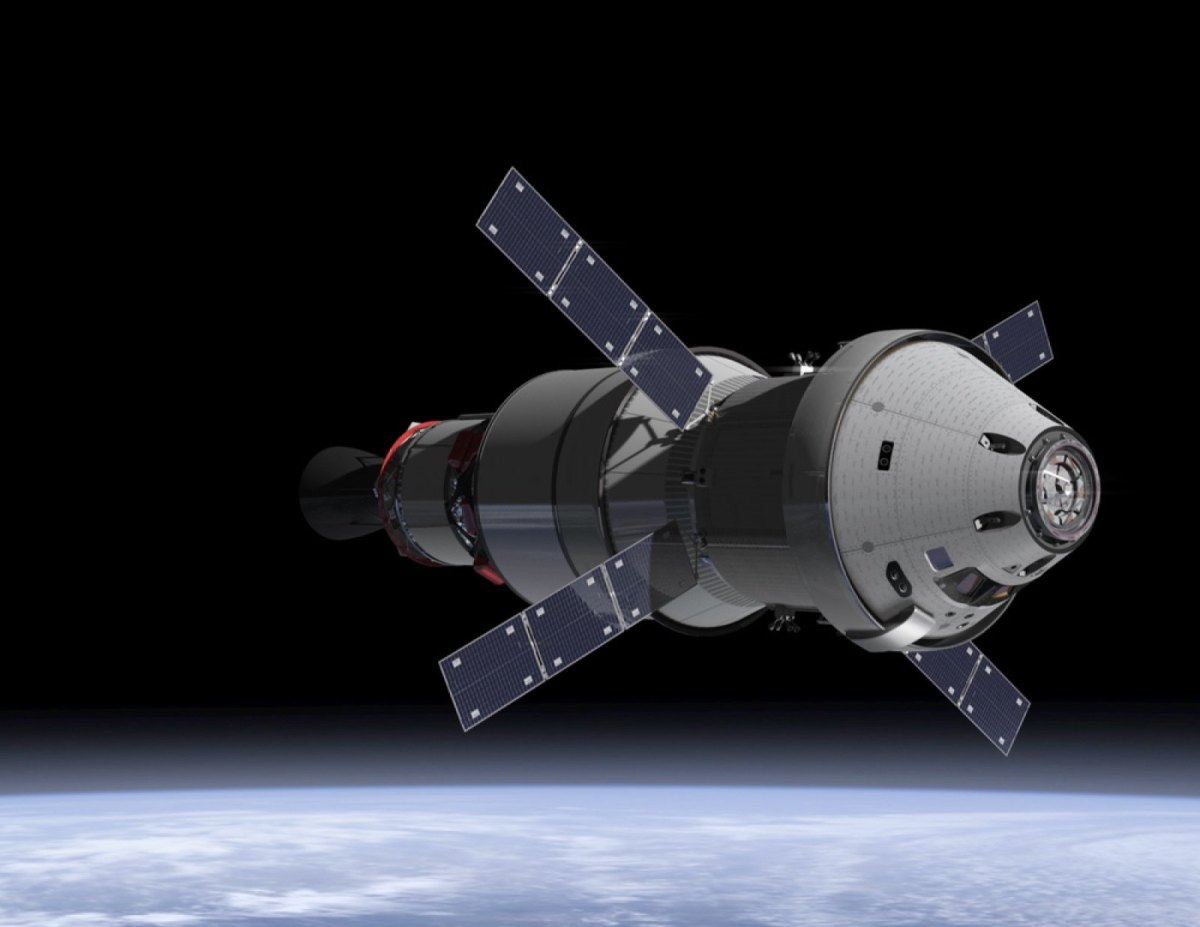 Die Orion-Raumkapsel samt seines Service-Moduls