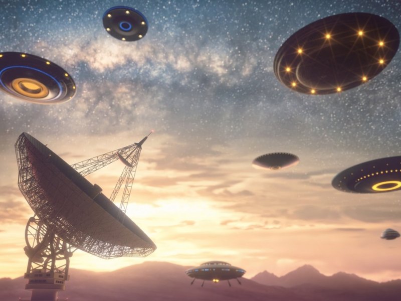 UFOs am Himmel.
