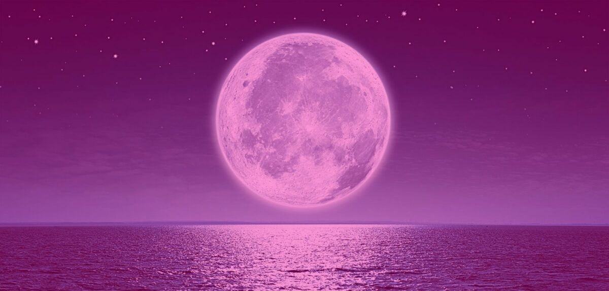 pinker Mond Collage