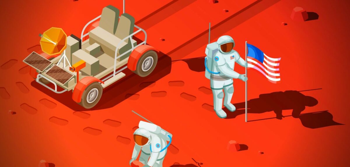 Astronauten auf dem Mars